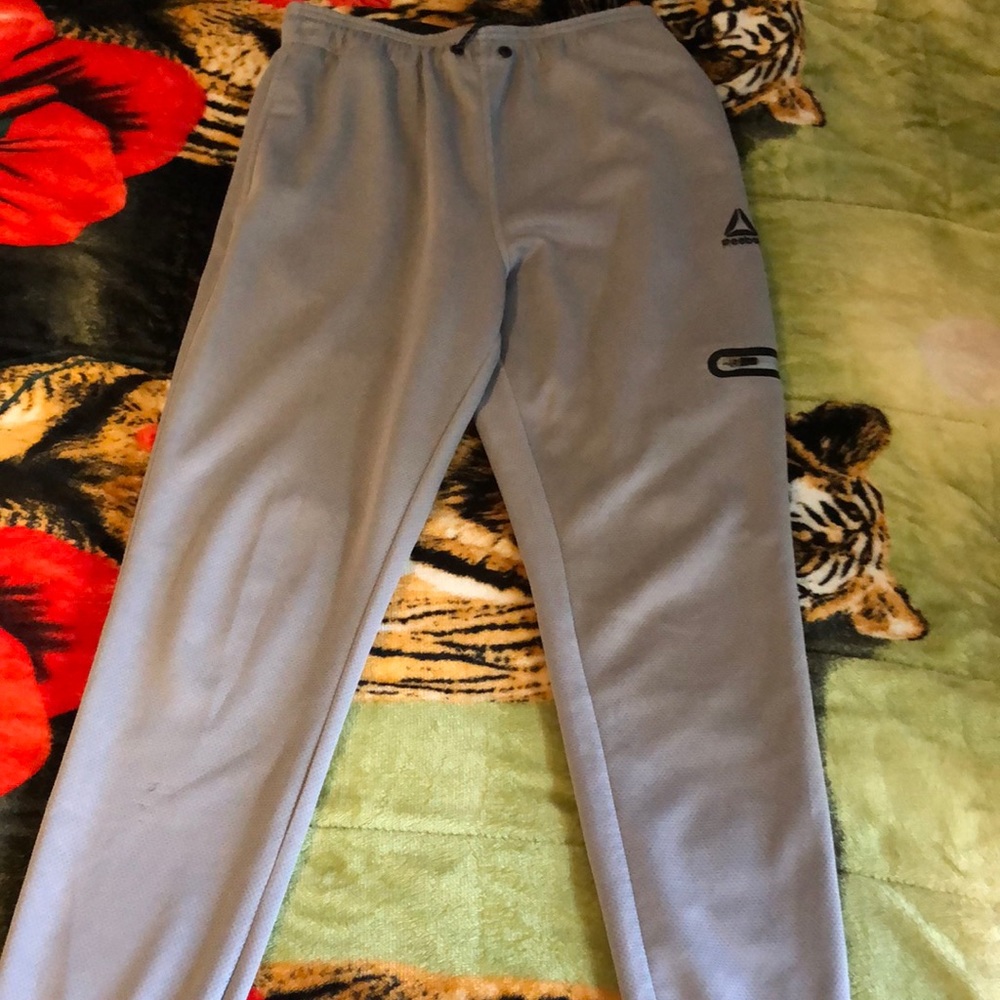 Grey Reebok sweatpants